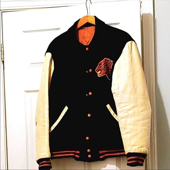 Vintage Wool & Leather Wentworth Institute Technology Boston Retro Team Jacket-M - Picture 4 of 12